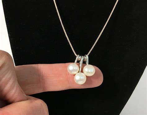 pearl drop necklace silver yorkdale